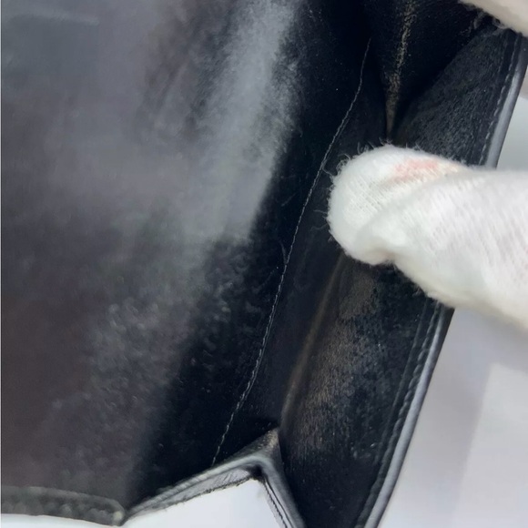 Gucci Wallet Canvas Leather bifold with coin slot GG Black Authentic - Picture 7 of 8